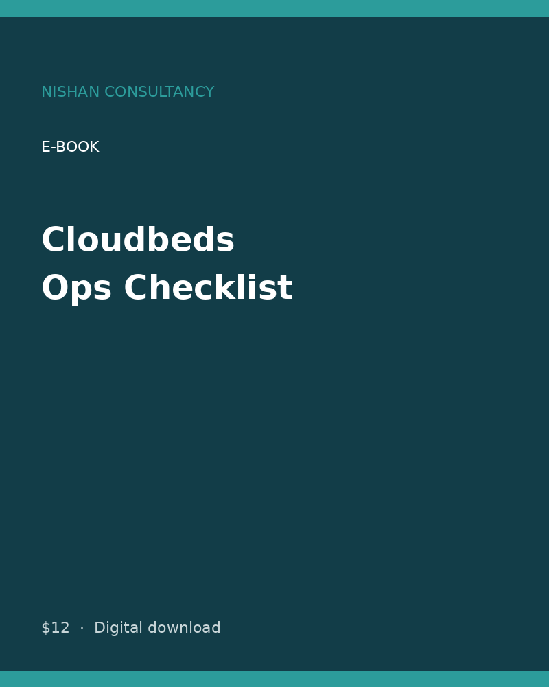Cloudbeds Operations Checklist e-book cover